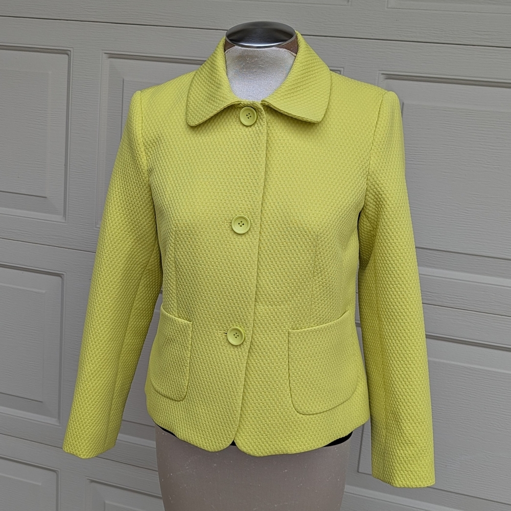 bright yellow LOUBEN pique blazer S